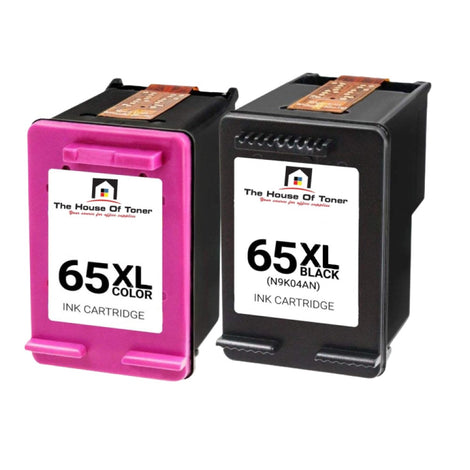 Compatible Ink Cartridge Replacement for HP N9K04AN, N9K03AN (65XL) Black & Tri-Color (Black- 330 YLD, Tri-Color-300 YLD) 2-Pack
