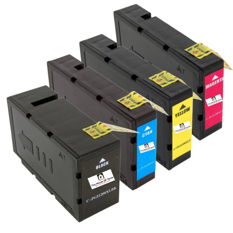Compatible Ink Cartridge Replacement For CANON 9196B001, 9198B001, 9197B001, 9183B001 (PGI-1200XL) Cyan, Magenta, Yellow, Black (900 YLD) 4-Pack