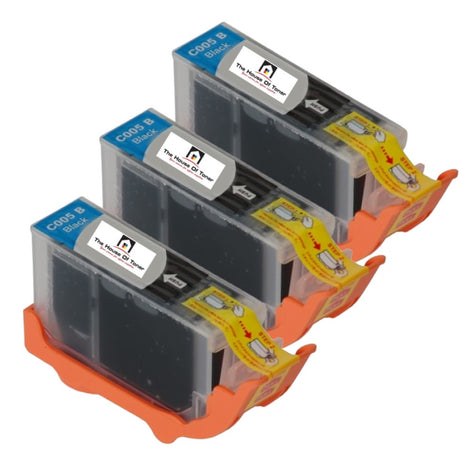 Compatible Ink Cartridge Replacement For CANON 0628B002 (PGI-5BK) Black (500 YLD) 3-Pack