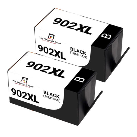 Compatible Ink Cartridge Replacement for HP T6M14AN (902XL) High Yield Black (825 YLD) 2-Pack