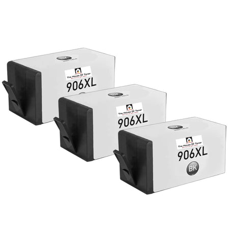 Compatible Ink Cartridge Replacement For HP T6N18AM (906XL) Black (1.5K YLD) 3-Pack