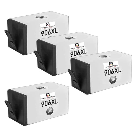 Compatible Ink Cartridge Replacement For HP T6N18AM (906XL) Black (1.5K YLD) 4-Pack