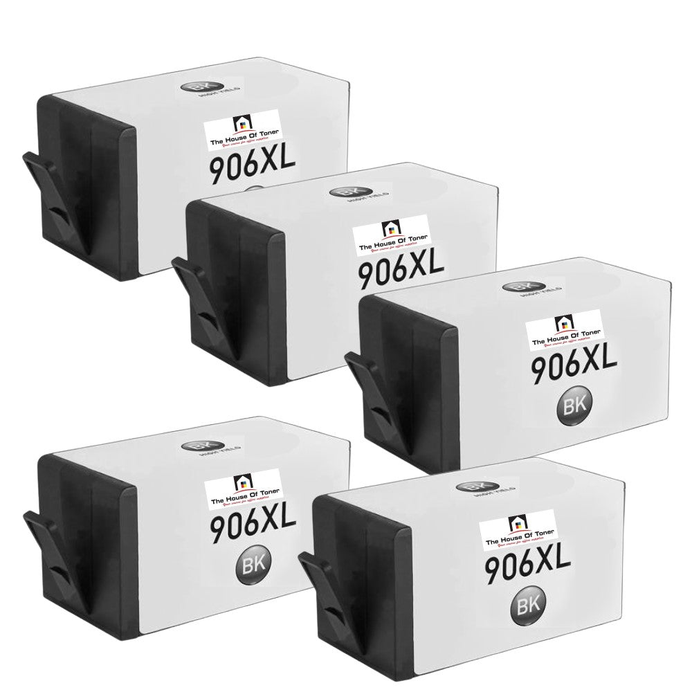 Compatible Ink Cartridge Replacement For HP T6N18AM (906XL) Black (1.5K YLD) 5-Pack
