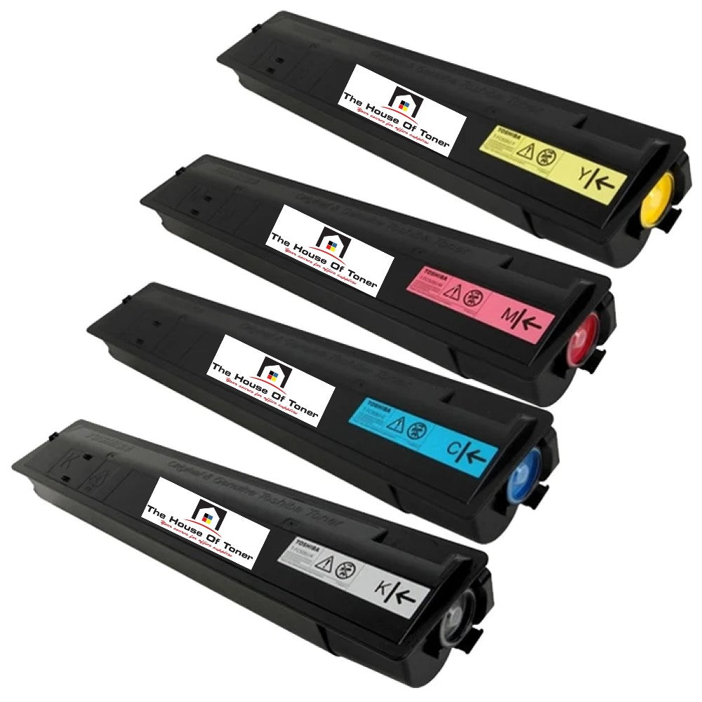 Compatible Toner Cartridge Replacement For TOSHIBA TFC30UK, TFC30UC, TFC30UY, TFC30UM (T-FC30UK, T-FC30U-C, T-FC30U-Y, T-FC30U-M) Black, Cyan, Yellow, Magenta (33.6K YLD) 4-Pack