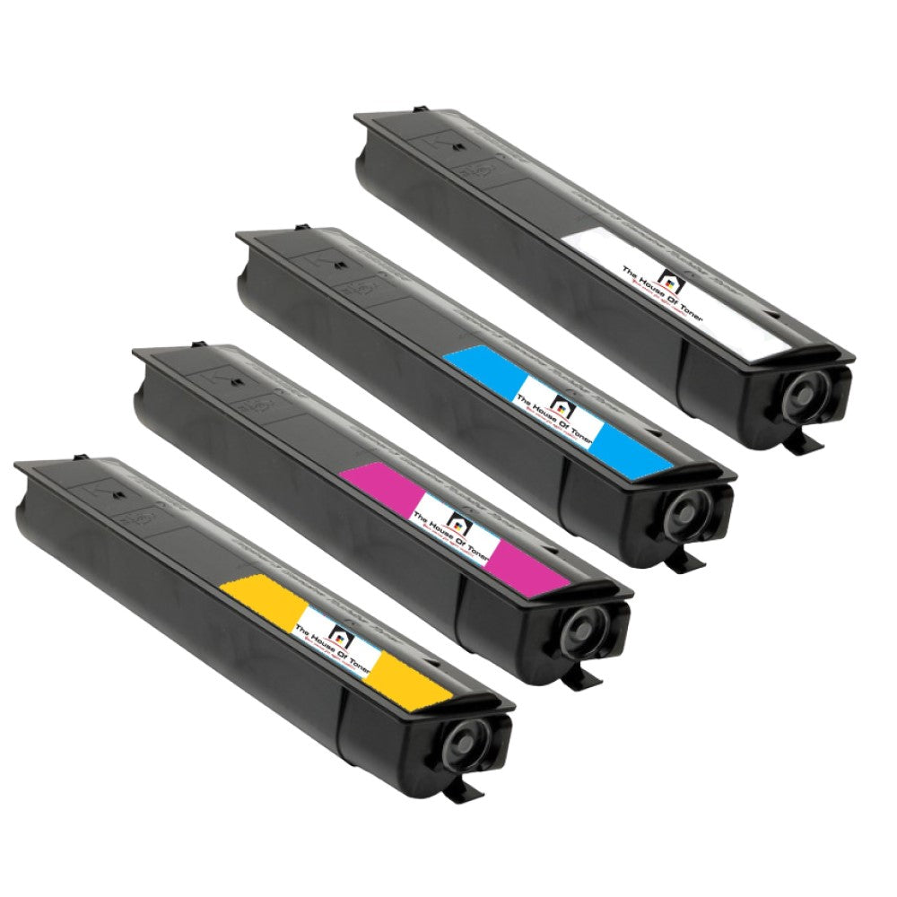 Compatible Toner Cartridge Replacement For TOSHIBA TFC50UK, TFC50UC, TFC50UY, TFC50UM (T-FC50U-K, T-FC50U-C, T-FC50-M, T-FC50-Y) Black, Cyan, Yellow, Magenta (32K YLD-Black, 28K YLD-Color) 4-Pack