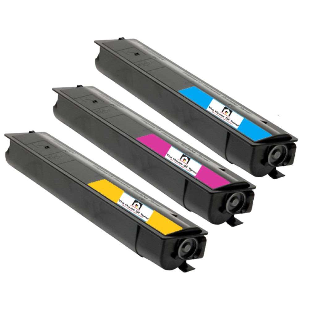 Compatible Toner Cartridge Replacement For TOSHIBA TFC50UC, TFC50UY, TFC50UM (T-FC50U-C, T-FC50-M, T-FC50-Y) Cyan, Yellow, Magenta (28K YLD) 3-Pack