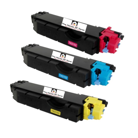 Compatible Toner Cartridge Replacement for KYOCERA TK5152C, TK5152M, TK5152Y (1T02NSCUS0, 1T02NSAUS0, 1T02NSBUS0) Cyan, Magenta, Yellow (10K YLD) 3-Pack