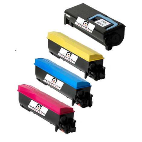 Compatible Toner Cartridge Replacement for KYOCERA MITA TK562K, TK562C, TK562M, TK562Y (1T02HN0US0, 1T02HNCUS0, 1T02HNBUS0, 1T02HNAUS0) Black, Cyan, Magenta, Yellow (12K YLD-Black, 10K YLD-Color) 4-Pack