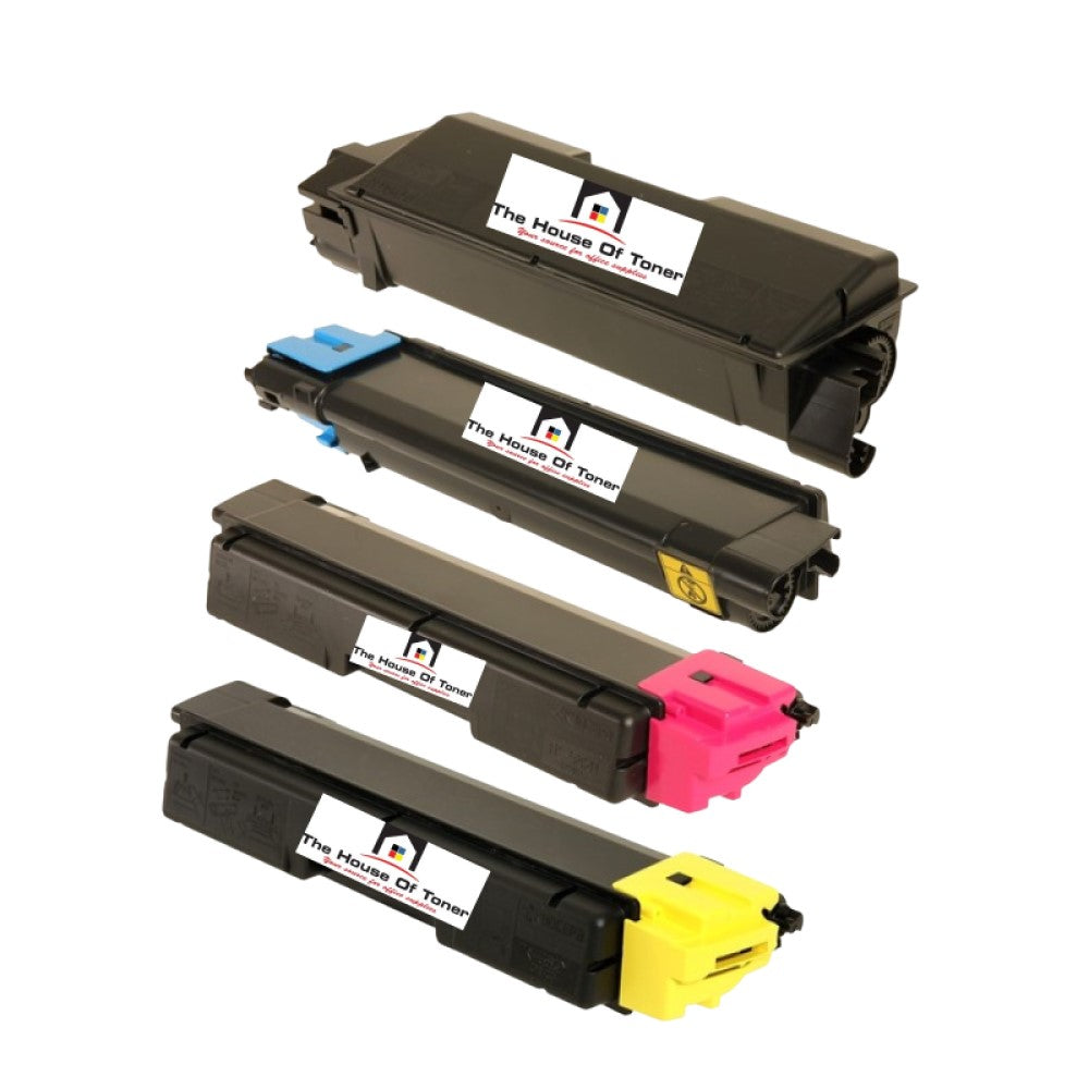 Compatible Toner Cartridge Replacement for KYOCERA MITA TK582K, TK582C, TK582Y, TK582M (1T02KT0US0, 1T02KTAUS0, 1T02KTBUS0, 1T02KTCUS0) Black, Cyan, Yellow, Magenta (3.5K YLD) 4-Pack
