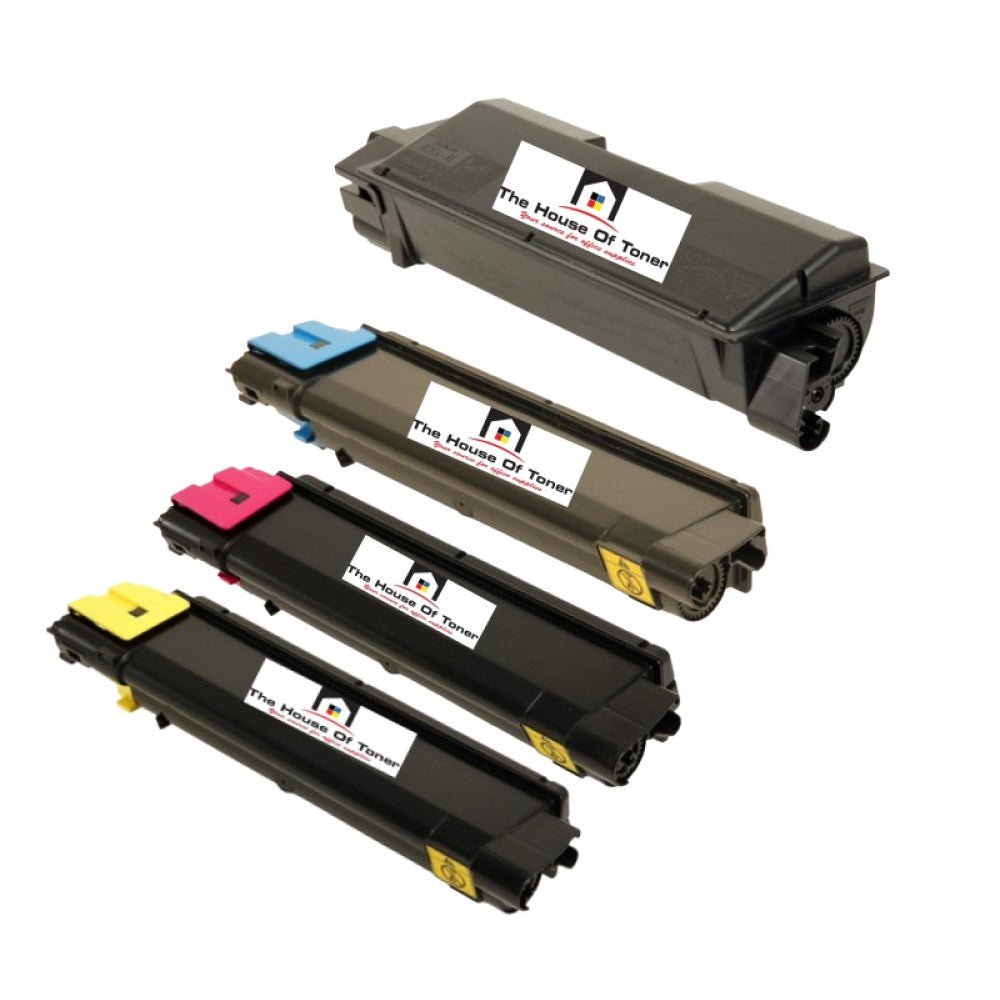 Compatible Toner Cartridge Replacement for KYOCERA MITA TK592K, TK592M, TK592C, TK592Y (1T02KV0US0, 1T02KVAUS0, 1T02KBUS0, 1T02KVCUS0) Black, Cyan, Magenta, Yellow (7K YLD) 4-Pack