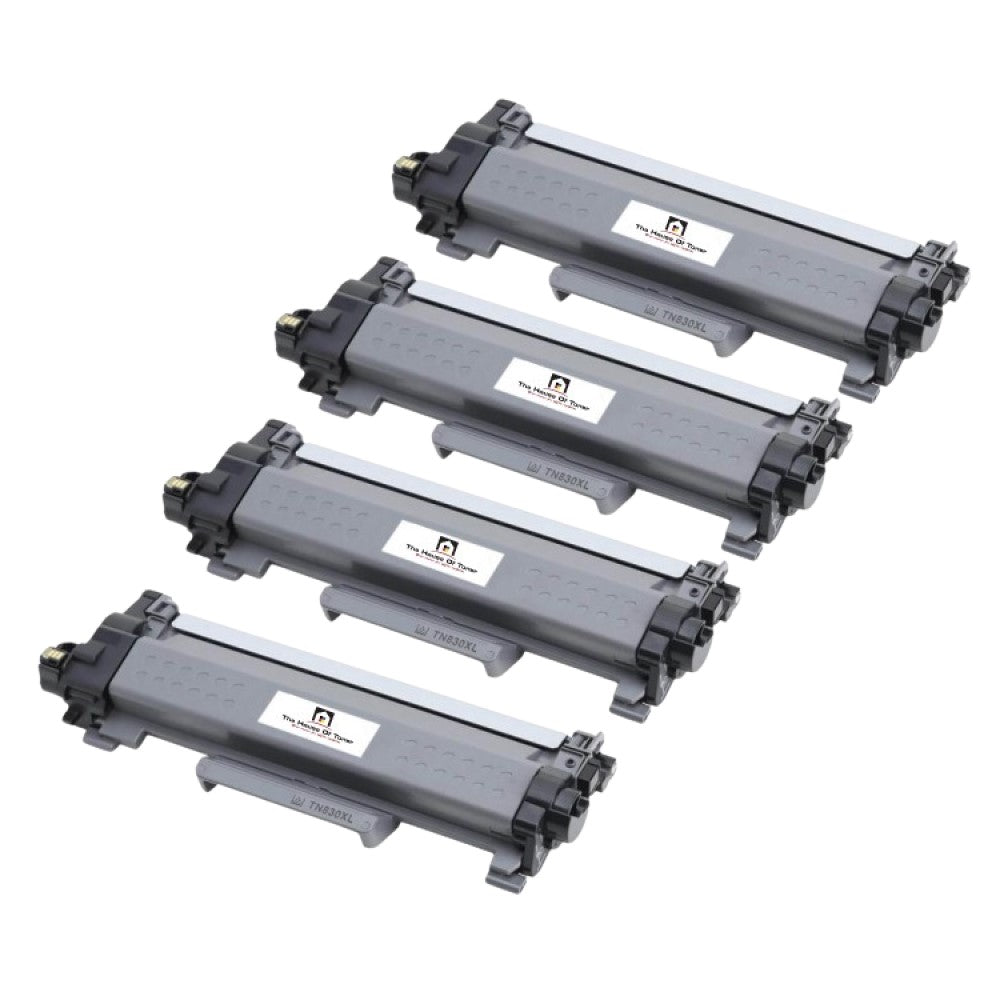 Compatible Toner Cartridge Replacement For BROTHER TN830XL (TN-830XL) High Yield Black (3K YLD) 4-Pack