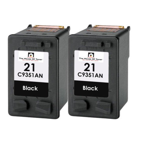 Compatible Ink Cartridge Replacement for HP C9351AN (21) Black (190 YLD) 2-Pack