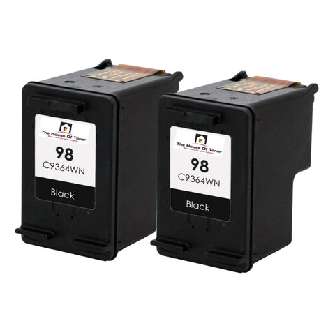 Compatible Ink Cartridge Replacement for HP C9364WN (98) Black (400 YLD) 2-Pack