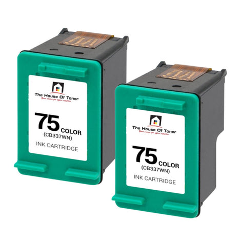 Compatible Ink Cartridge Replacement for HP CB337WN (75) Tri-Color (170 YLD) 2-Pack