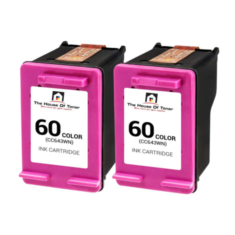 Compatible Ink Cartridge Replacement for HP CC643WN (60) Tri-Color (160 YLD) 2-Pack