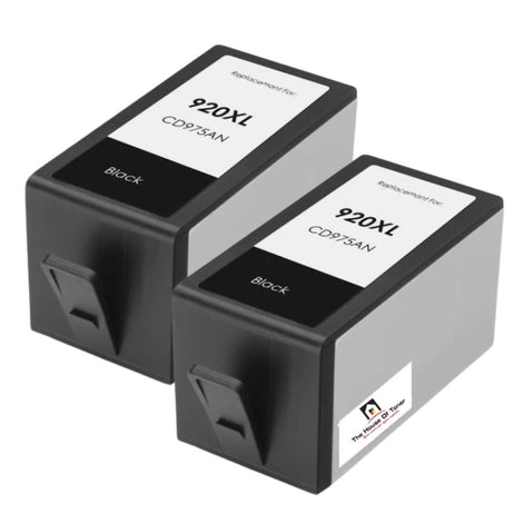 Compatible Ink Cartridge Replacement for HP CD975AN (920XL) Black (1.2K YLD) 2-Pack