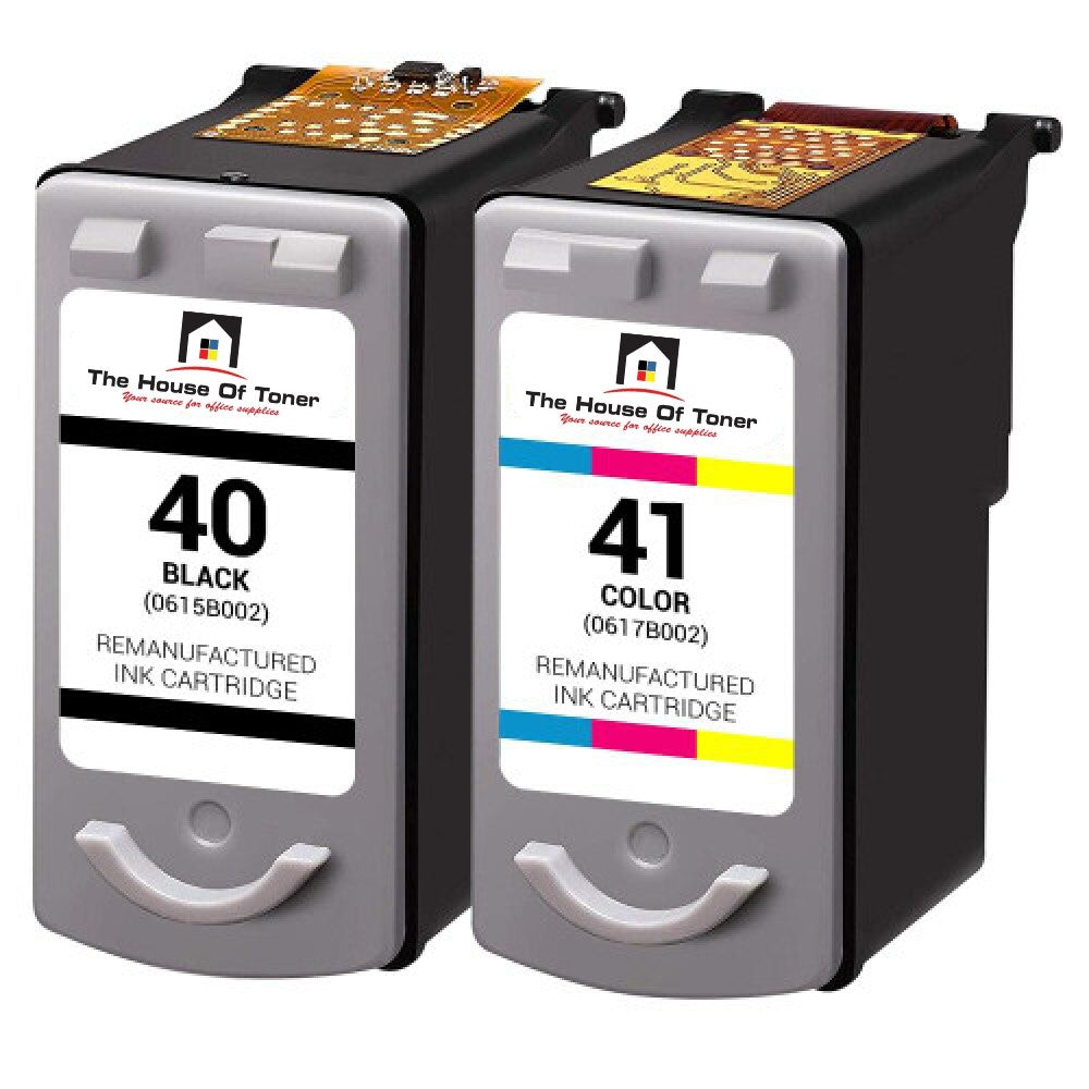 Compatible Ink Cartridge Replacement For CANON 0615B002, 0617B002 (PG-40 & CL-41) Black and Color (Black- 520 YLD, Tri-Color-310 YLD) 2-Pack)