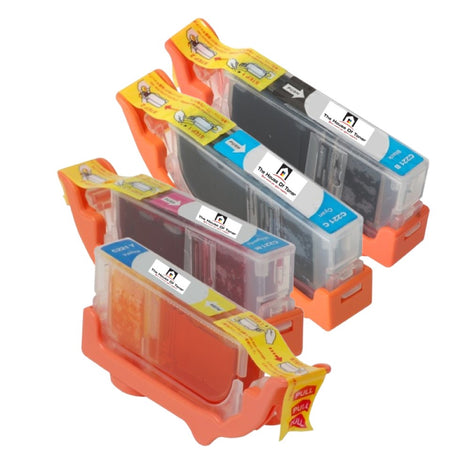 Compatible Ink Cartridge Replacement for CANON 2949B001AA, 2948B001AA, 2947B001AA, 2946B001 (CLI-221Y, C, M, BK) Yellow, Cyan, Magenta, Black (420 YLD) 4-Pack
