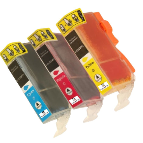 Compatible Ink Cartridge Replacement For CANON 4547B001, 4548B001, 4549B001 (CLI-226C, Y, M) Cyan, Yellow, Magenta (510 YLD) 3-Pack