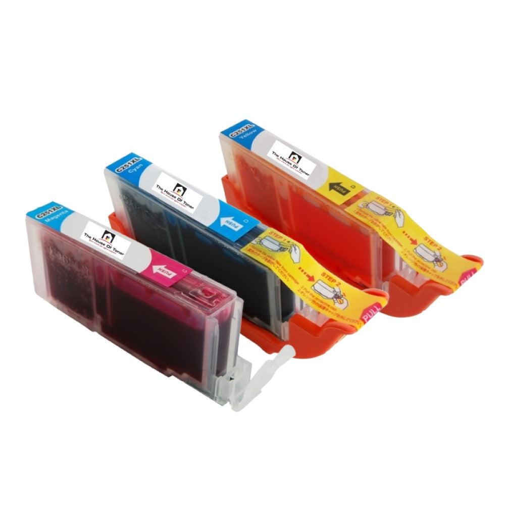Compatible Ink Cartridge Replacement For CANON 6449B001AA, 6450B001, 6451B001 (CLI-251XLC, M, Y) Cyan, Magenta, Yellow (660 YLD) 3-Pack