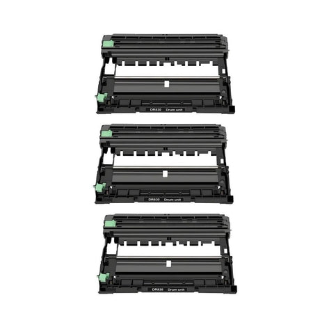 Compatible Drum Unit Replacement for BROTHER DR830 (DR-830) Black (15K YLD) DCP-L2640DW, HL-L2400D (3 Pack)