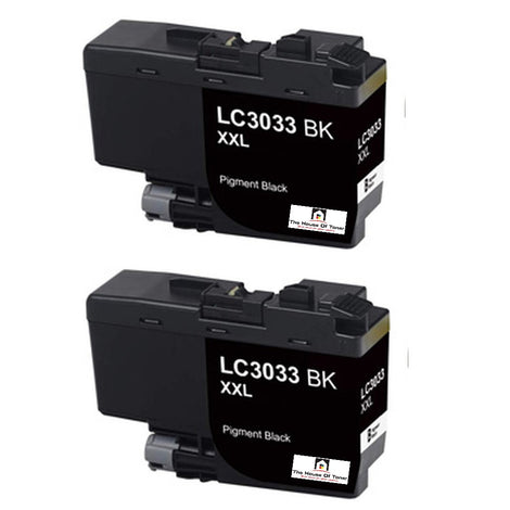 Compatible Ink Cartridge Replacement for BROTHER LC3033BK (LC-3033BK XXL) Black (3K YLD) 2-Pack