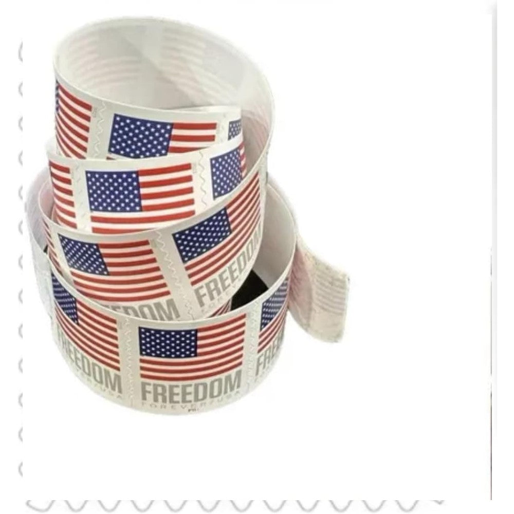 U.S Flag Forever 2023 Stamps 1 Roll of 100 Postage Stamps Freedom for First Class Letter