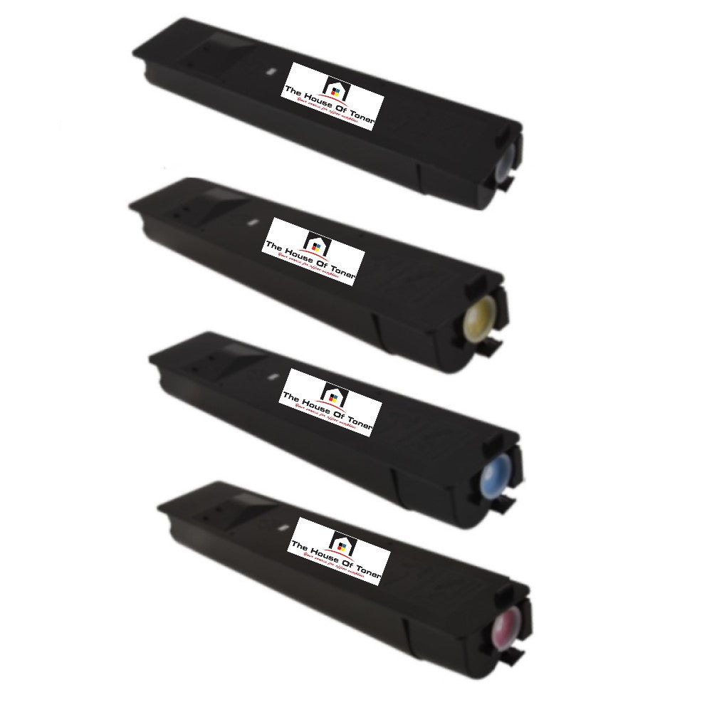 Compatible Toner Cartridge Replacement For TOSHIBA TFC505UK, TFC505UY, TFC505UC, TFC505UM (TF-C505UK, TF-C505UY, TF-C505UC, TF-C505UM ) Black, Yellow, Cyan, Magenta (38.4K YLD- Black, 33.6K YLD-Color) 4-Pack