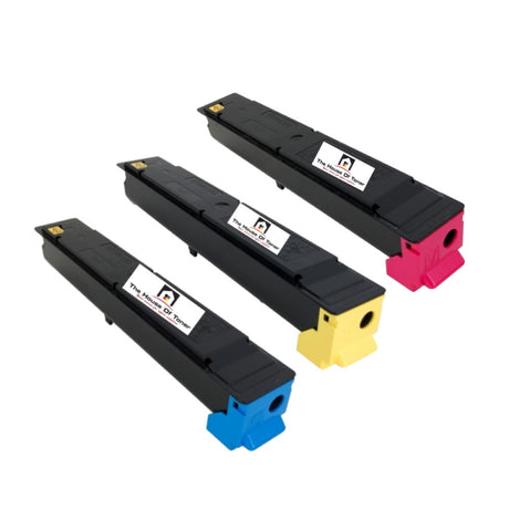 Compatible Toner Cartridge Replacement For Kyocera Mita 1T02R6AUS0; 1T02R6BUS0; 1T02R6CUS0 (TK-5217Y; TK-5217C; TK-5217M) Yellow, Cyan, Magenta (3-Pack)