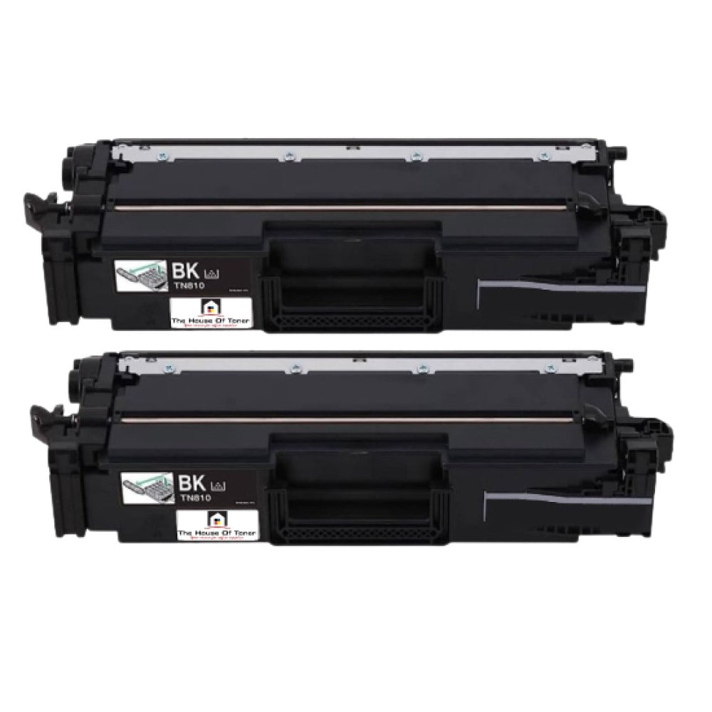 Compatible Toner Cartridge Replacement for BROTHER TN810BK (TN-810BK) Black (9K YLD) 2-Pack