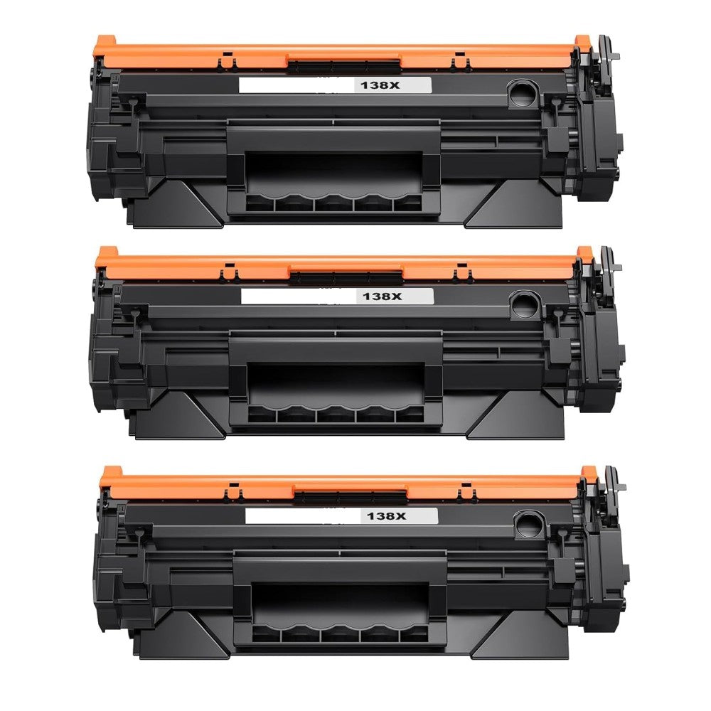 Compatible Toner Cartridge Replacement For HP W1380X (138X) High Yield Black (4K YLD) Pro 3001dw, 3001dwe (3 Pack)