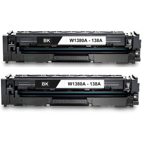 Compatible Toner Cartridge Replacement For HP W1380A (138A) Black (1.5K YLD) Pro 3001dw, 3001dwe (2 Pack)