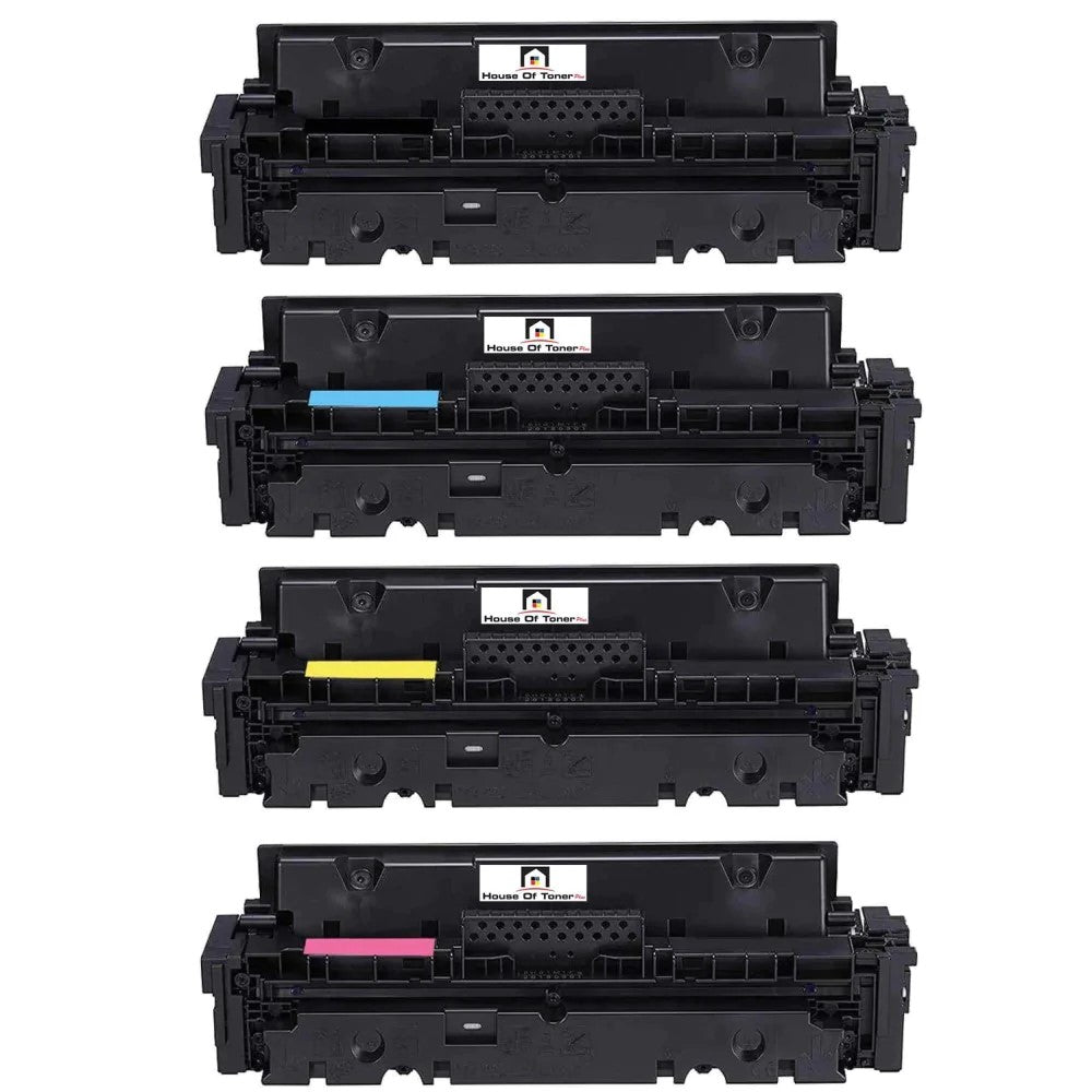 Compatible High Yield Black, Cyan, Yellow, Magenta Toner Cartridge Replacement For Canon 3020C001, 3019C001, 3018C001, 3017C001 (055H) 4-Pack (OEM Chip)