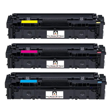 Compatible Toner Cartridge Replacement For Canon 1243C001, 1244C001, 1245C001 (045H) High Yield Cyan, Magenta, Yellow (2.8K YLD) 3-Pack