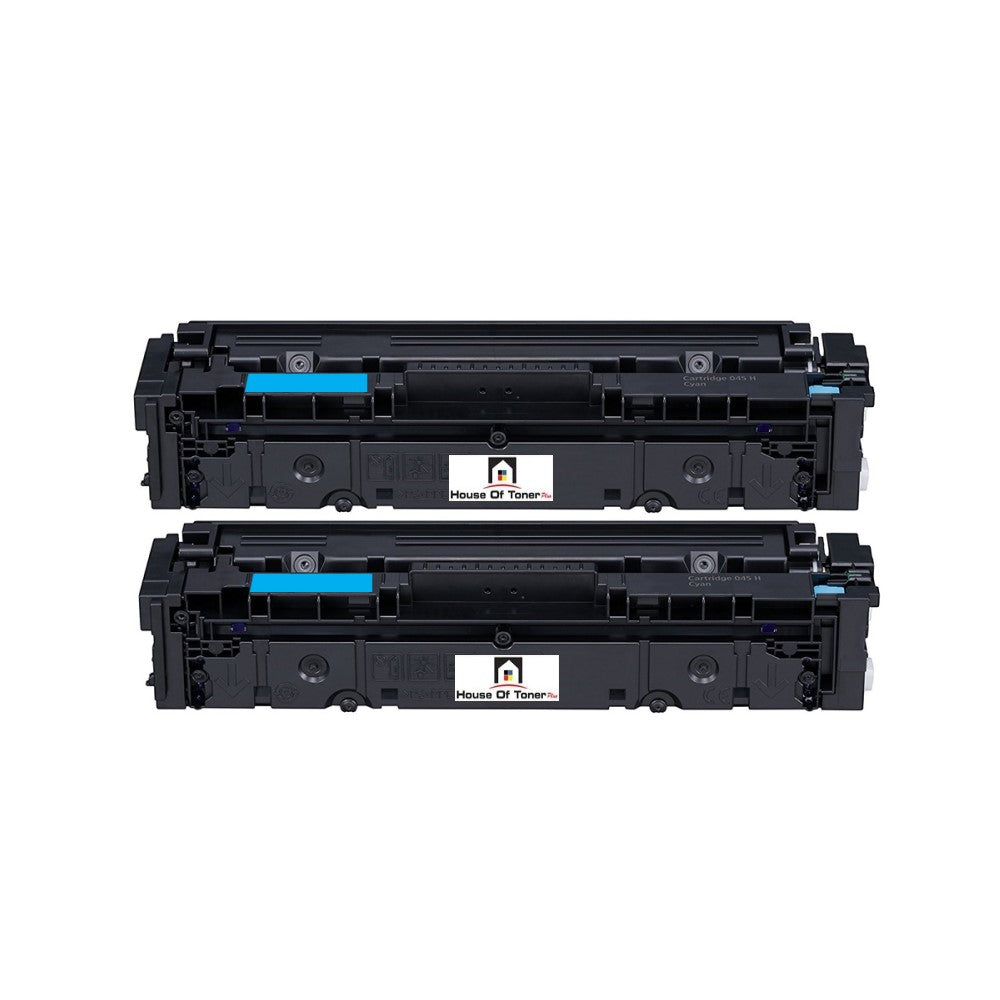 Compatible Toner Cartridge Replacement For Canon 1245C001 (045H) High Yield Cyan (2.2K YLD) 2-Pack