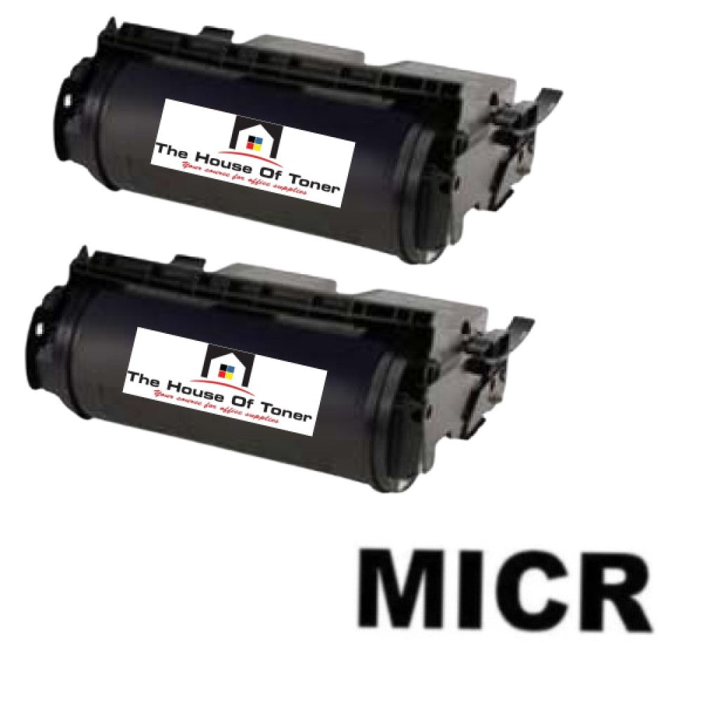 Compatible Toner Cartridge Replacement for Lexmark 12A5745 (Black) 25K YLD (W/Micr) 2-Pack