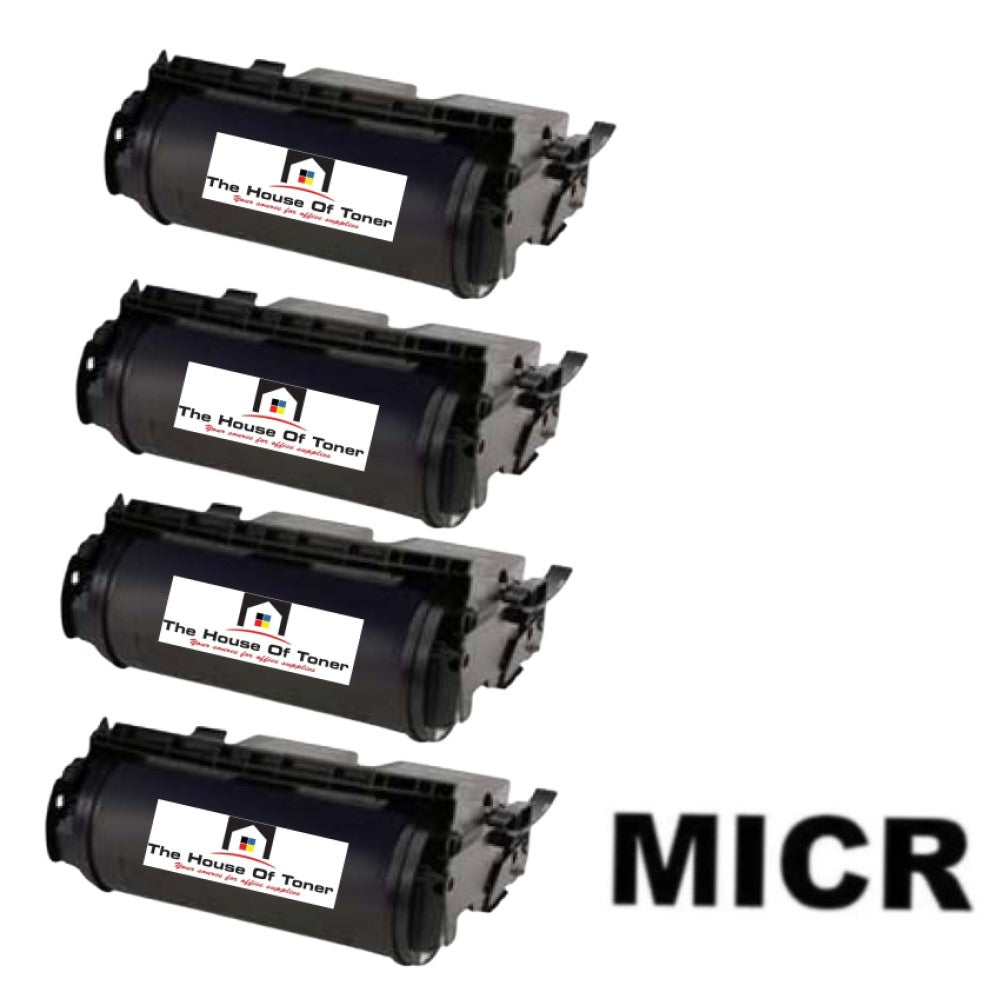 Compatible Toner Cartridge Replacement for Lexmark 12A5745 (Black) 25K YLD (W/Micr) 4-Pack