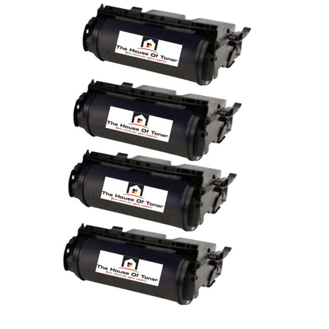 Compatible Toner Cartridge Replacement for Lexmark 12A5745 (Black) 25K YLD (4-Pack)