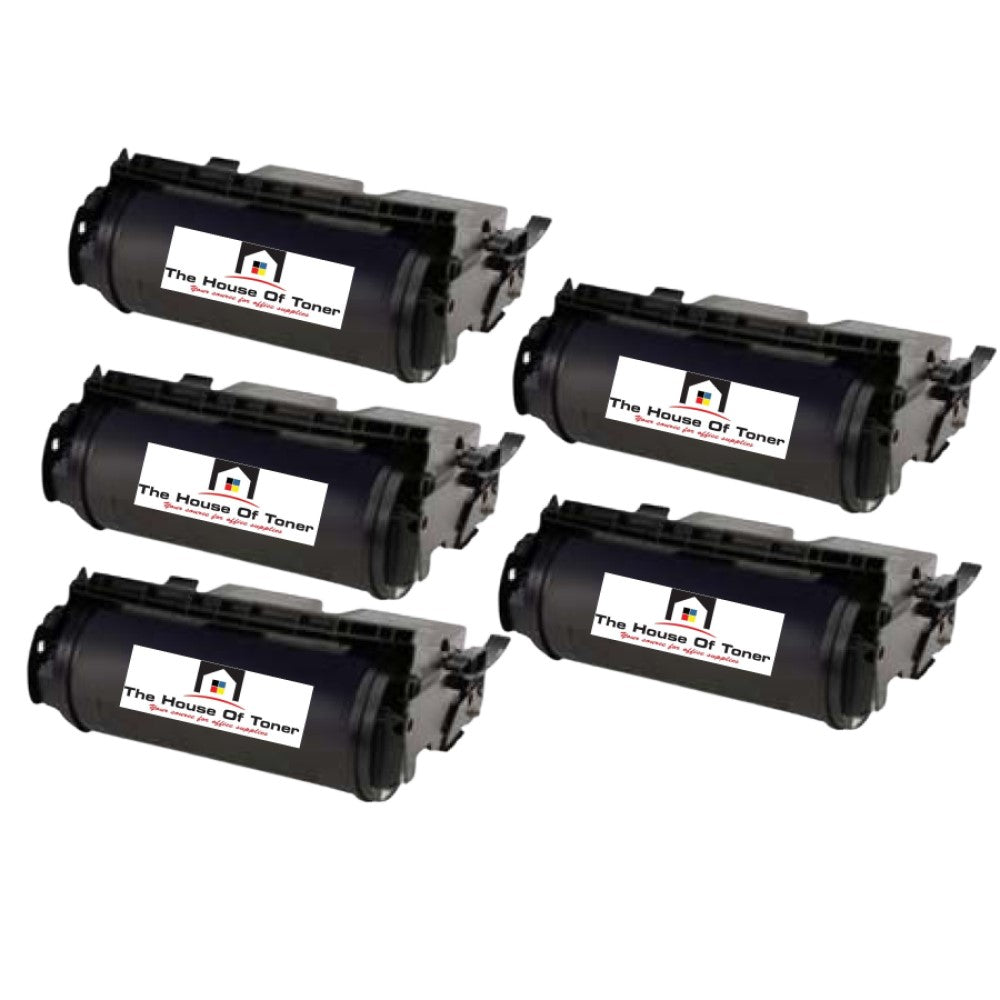 Compatible Toner Cartridge Replacement for Lexmark 12A5745 (Black) 25K YLD (5-Pack)