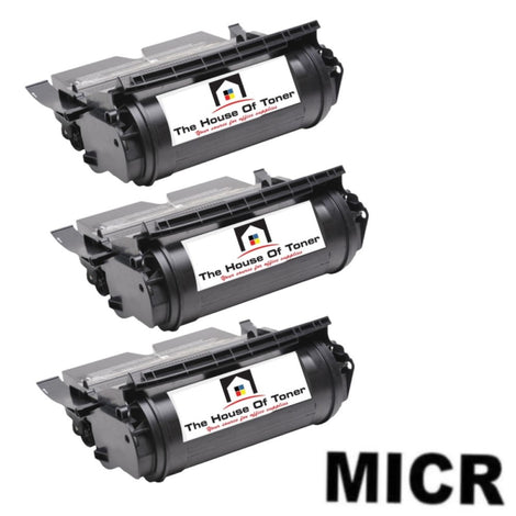 Compatible Toner Cartridge Replacement for Lexmark 12A6765 (Black) 30K YLD (W/Micr) 3-Pack