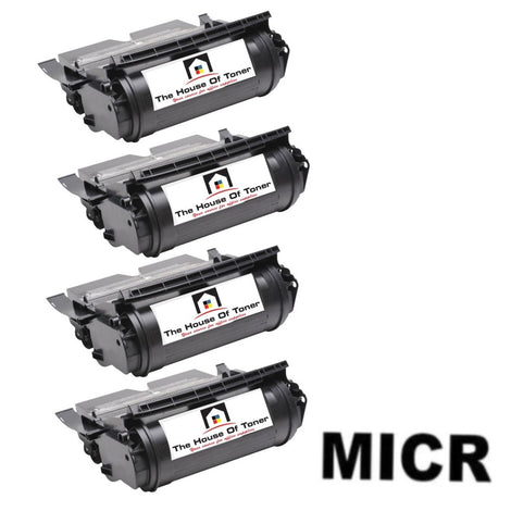 Compatible Toner Cartridge Replacement for Lexmark 12A6765 (Black) 30K YLD (W/Micr) 4-Pack