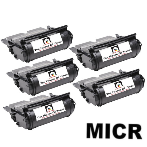 Compatible Toner Cartridge Replacement for Lexmark 12A6765 (Black) 30K YLD (W/Micr) 5-Pack