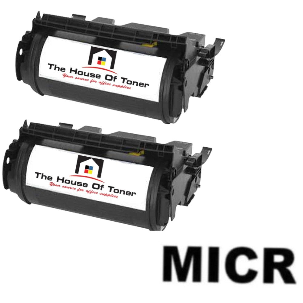Compatible Toner Cartridge Replacement for LEXMARK 12A6735 (Black) 20K YLD (W/Micr) 2-Pack