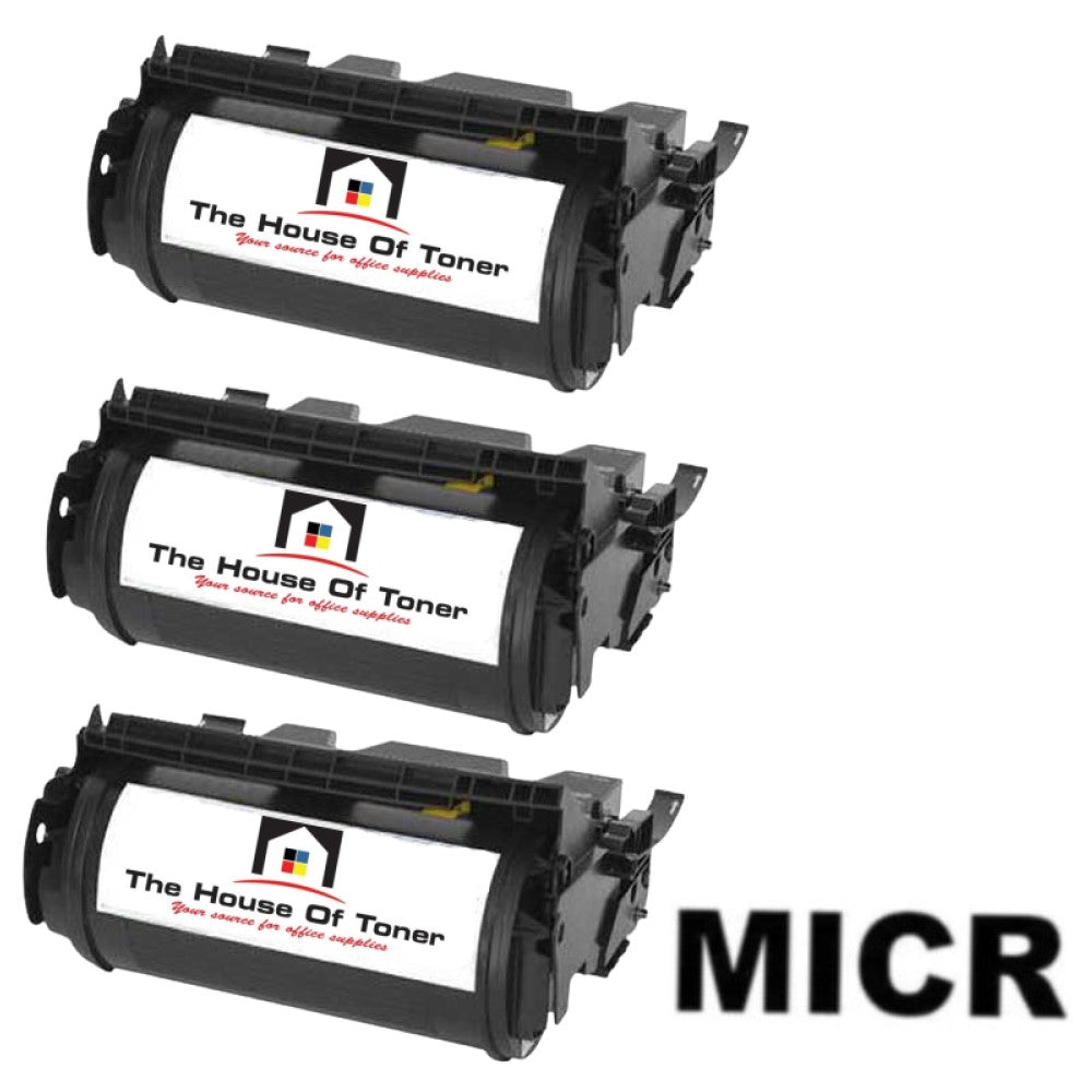 Compatible Toner Cartridge Replacement for LEXMARK 12A6735 (Black) 20K YLD (W/Micr) 3-Pack