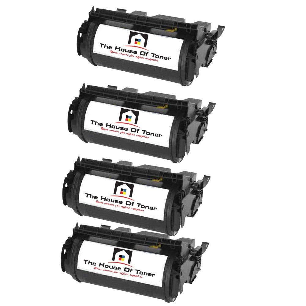 Compatible Toner Cartridge Replacement for LEXMARK 12A6735 (Black) 20K YLD (4-Pack)