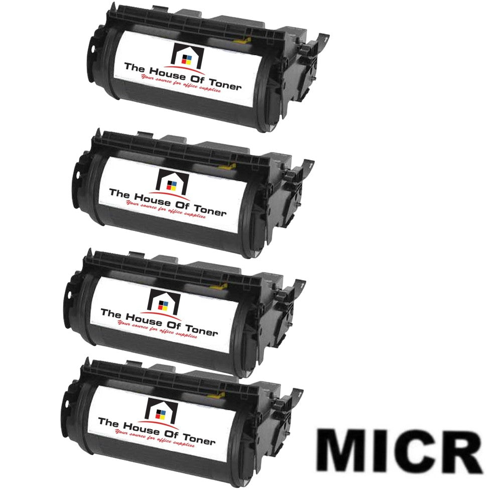 Compatible Toner Cartridge Replacement for LEXMARK 12A6735 (Black) 20K YLD (W/Micr) 4-Pack