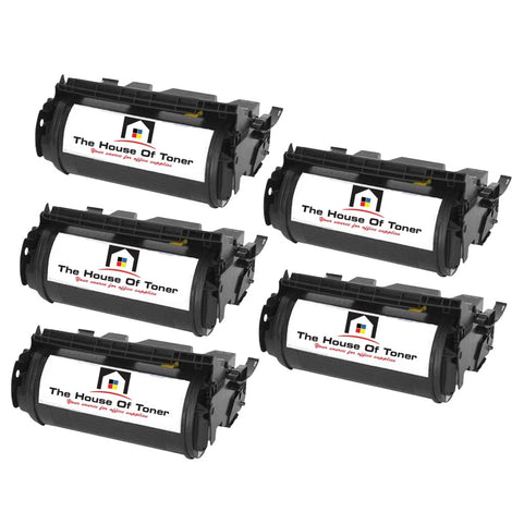 Compatible Toner Cartridge Replacement for LEXMARK 12A6735 (Black) 20K YLD (5-Pack)