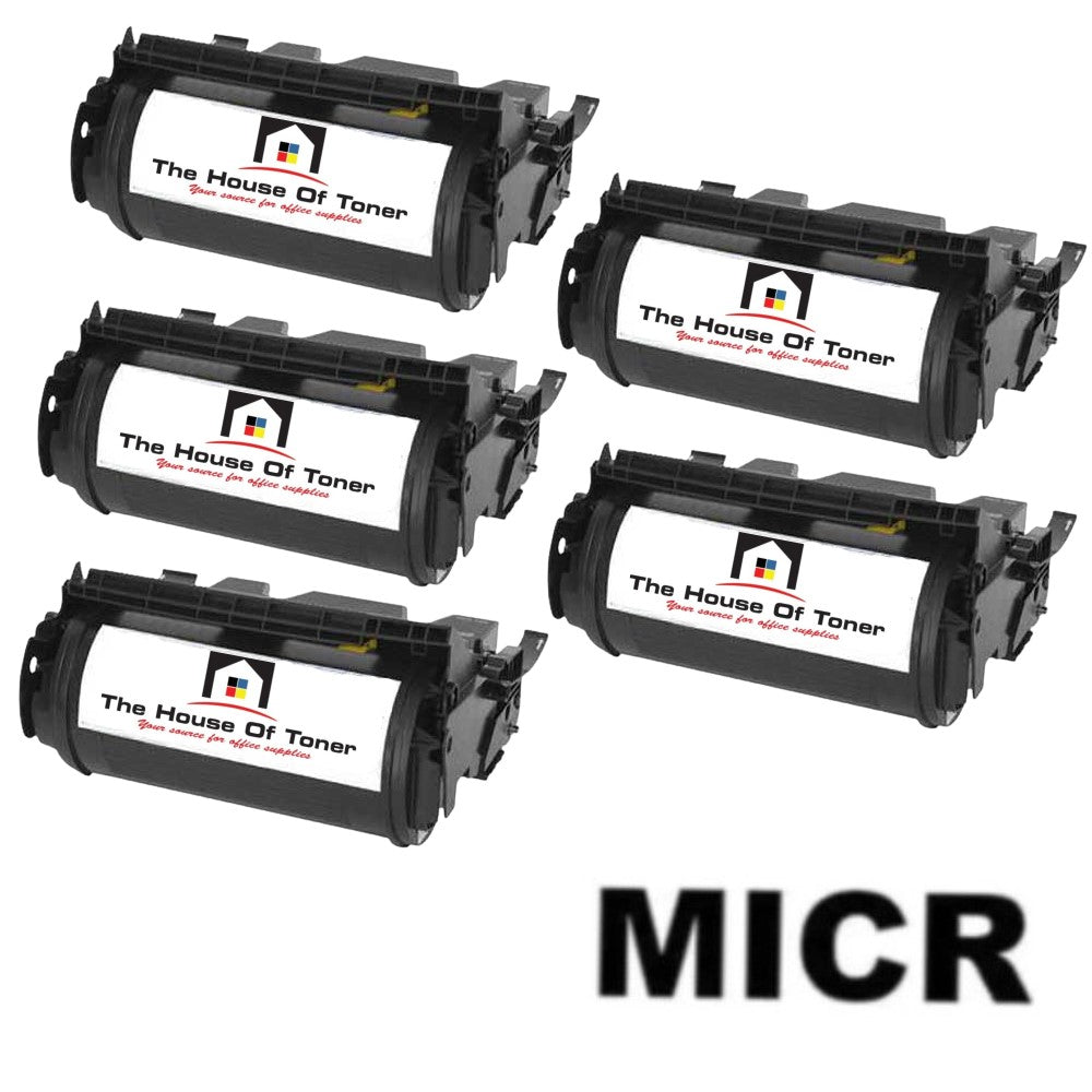 Compatible Toner Cartridge Replacement for LEXMARK 12A6735 (Black) 20K YLD (W/Micr) 5-Pack