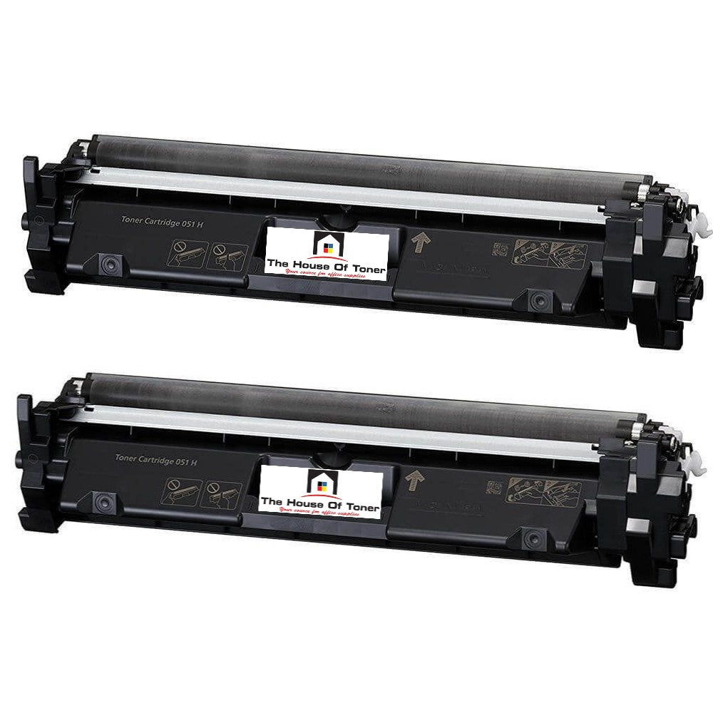 Compatible Toner Cartridge Replacement For Canon 2169C001 (051H) High Black (4K YLD) 2-Pack