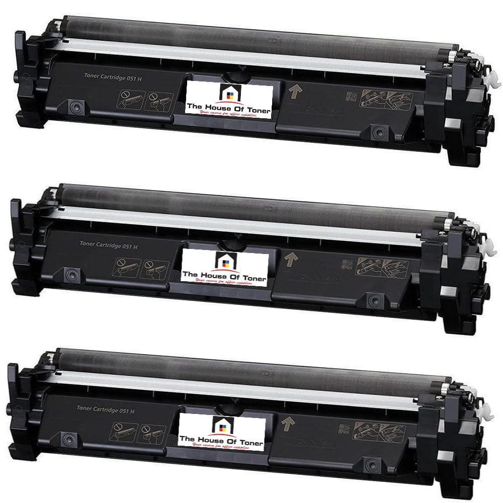 Compatible Toner Cartridge Replacement For Canon 2169C001 (051H) High Black (4K YLD) 3-Pack